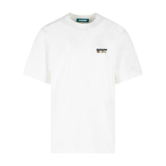 Barrow White Cotton T-Shirt Men